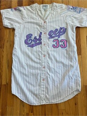 Esleep Pink Striped Button-Front Nightshirt
